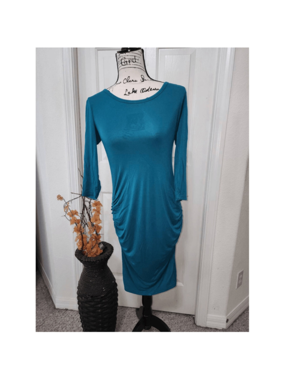 Venus Ruched Midi Dress Size S